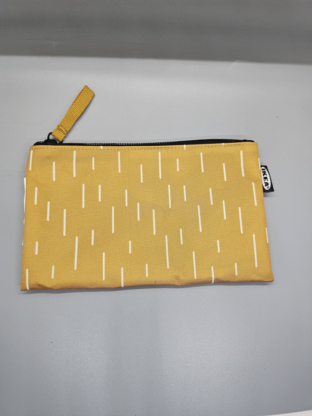 IKEA Yellow Patterned Zip Pouch